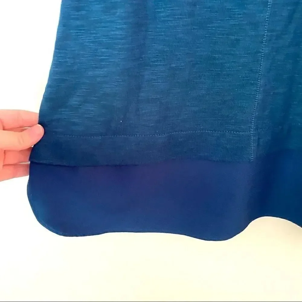 J.Crew blue tank top peek a boo back small